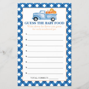 Prospectus 14 Cm X 21,6 Cm Citrouille Blue Truck Guess Baby Food Douche Jeux