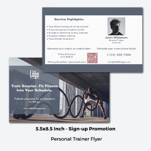 Prospectus 14 Cm X 21,6 Cm Clients d'entreprise & Fitness Entraîneur personne