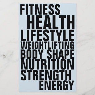 Prospectus 14 Cm X 21,6 Cm Club de fitness gym texte gras inspiration