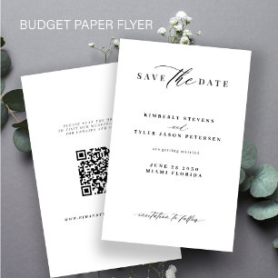 Prospectus 14 Cm X 21,6 Cm Code QR budgétaire mariage minimaliste enregistrer