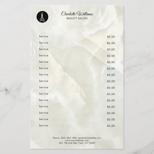 Prospectus 14 Cm X 21,6 Cm Coiffeur Marmor Flyer (Devant)