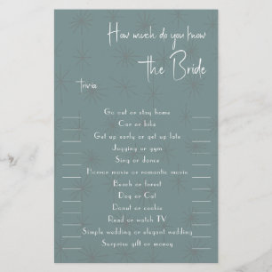 Prospectus 14 Cm X 21,6 Cm Combien de fois connaissez-vous The Bride Trivia F