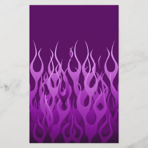 Prospectus 14 Cm X 21,6 Cm Cool Purple Racing Flames Design