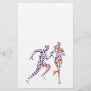 Prospectus 14 Cm X 21,6 Cm Coureur homme et fille