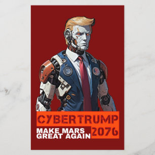 Prospectus 14 Cm X 21,6 Cm CyberTrump 2076   Rendre la grandeur de Mars
