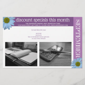 Prospectus 14 Cm X 21,6 Cm Daisy 1 Violet Lavande Asymétrique 2 Photo