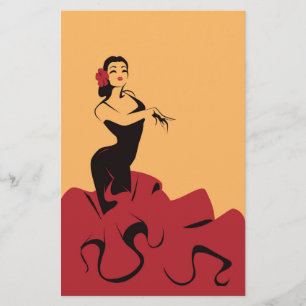 Prospectus 14 Cm X 21,6 Cm danseuse de flamenco dans une pose spectaculaire