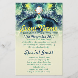 Prospectus 14 Cm X 21,6 Cm DarkEyez Fractal Art Custom Event Flyer