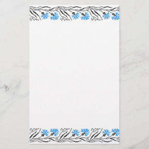 Prospectus 14 Cm X 21,6 Cm Décor croix de Cornflower bleu