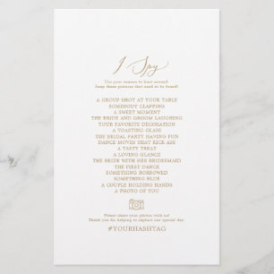 Prospectus 14 Cm X 21,6 Cm Delicate Gold I Spy Photo Scavenger chasse jeu