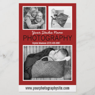 Prospectus 14 Cm X 21,6 Cm Dépliant commercial de photographe avec trois phot