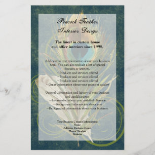 Prospectus 14 Cm X 21,6 Cm Détail de l'objet Peacock Feather Program Flyer
