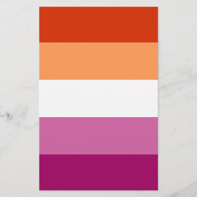 Prospectus 14 Cm X 21,6 Cm Drapeau de fierté lesbienne LGBTQ (Devant)