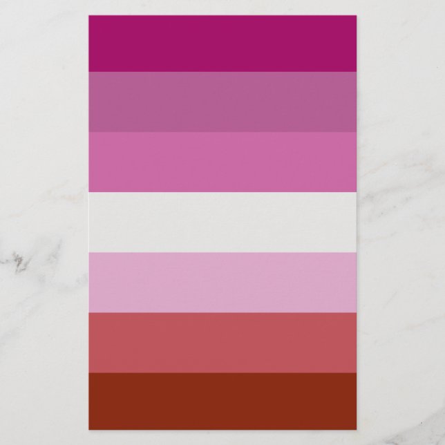 Prospectus 14 Cm X 21,6 Cm Drapeau de la fierté lesbienne (Devant)