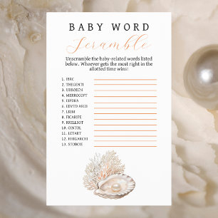 Prospectus 14 Cm X 21,6 Cm Elégante perle côtière Baby Word Scramble