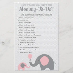 Prospectus 14 Cm X 21,6 Cm Eléphant Rose À Quel Point Connaissez-Vous La Mama