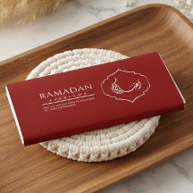 Emballage de barre chocolatée rouge Ramadan Kareem