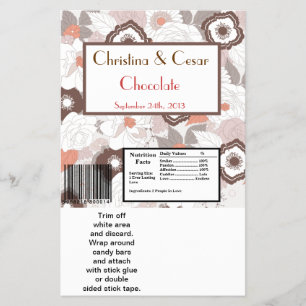 Prospectus 14 Cm X 21,6 Cm Emballage de grand barre Hershey's Rose Corail Bru