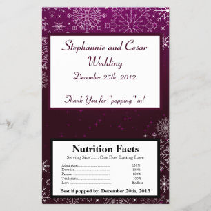 Prospectus 14 Cm X 21,6 Cm Emballage de Popcorn Micro-ondes Étoiles Violettes