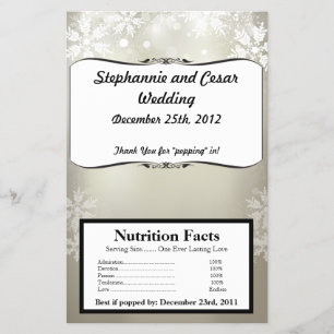 Prospectus 14 Cm X 21,6 Cm Emballage de Popcorn Micro-ondes Noël Flou Argenté