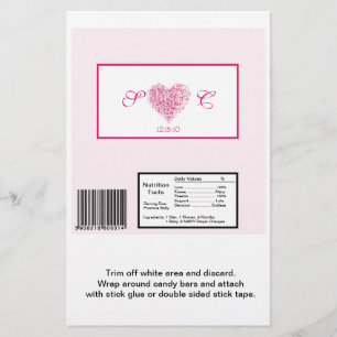 Prospectus 14 Cm X 21,6 Cm Emballage grand format mariage coeur rose clair He