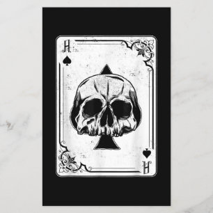Prospectus 14 Cm X 21,6 Cm Emo Gothique Et Punk Ace de Spades Poker Jeu