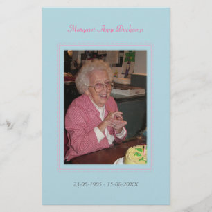 Prospectus 14 Cm X 21,6 Cm En souvenir de l'amour de la mémoire funéraire pho