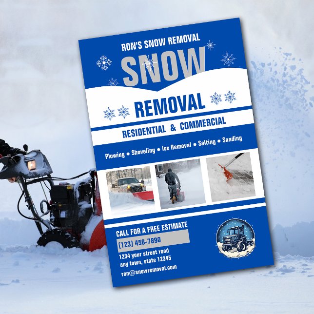 Prospectus 14 Cm X 21,6 Cm Entreprises de suppression de neige (Créateur téléchargé)