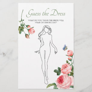 Prospectus 14 Cm X 21,6 Cm Fête des mariées Jeu rose Roses Guess Carte robe