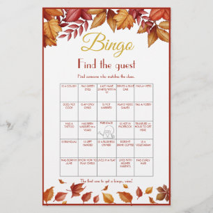 Prospectus 14 Cm X 21,6 Cm Feuilles d'automne rustiques trouvent le Bingo Inv