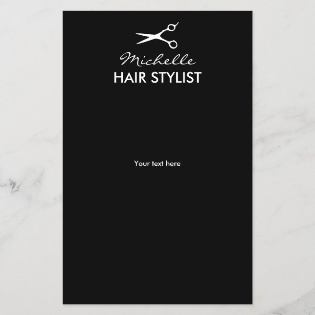 Prospectus 14 Cm X 21,6 Cm Fils de coiffeur personnalisés pour salon de coiff (Devant)