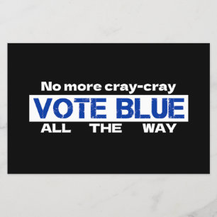 Prospectus 14 Cm X 21,6 Cm Fini Cray Cray Vote Blue Tout Le Chemin
