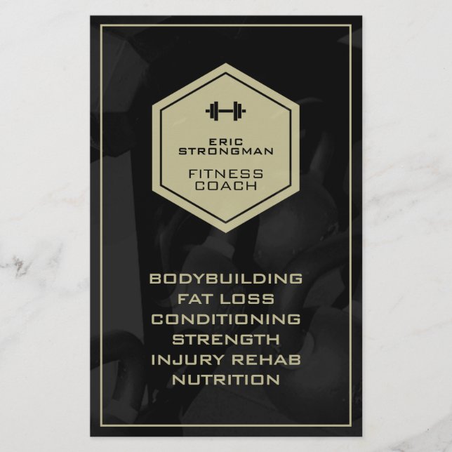 Prospectus 14 Cm X 21,6 Cm Fitness industrie inspiré moderne masculine (Devant)