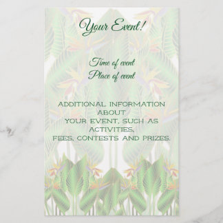 Prospectus 14 Cm X 21,6 Cm Fleur Oiseau du Paradis