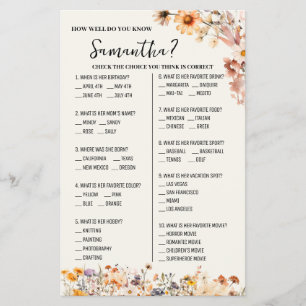 Prospectus 14 Cm X 21,6 Cm Fleurs sauvages d'automne Comment Bien Connaissez-