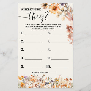 Prospectus 14 Cm X 21,6 Cm Fleurs sauvages d'automne où étaient-ils la carte 