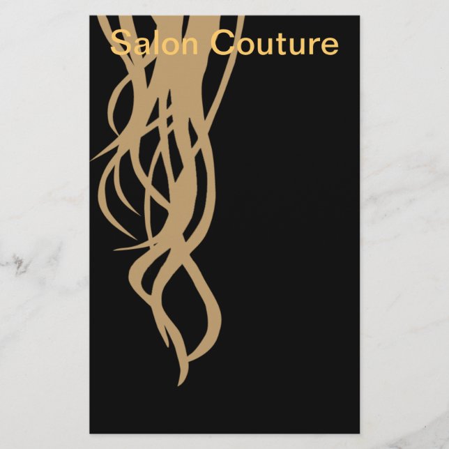 Prospectus 14 Cm X 21,6 Cm Flyer Couture Salon en noir (Devant)
