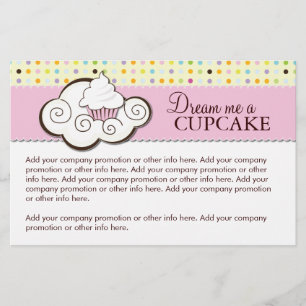 Prospectus 14 Cm X 21,6 Cm Flyer de boulangerie Cupcake