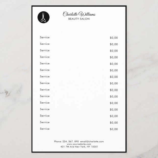 Prospectus 14 Cm X 21,6 Cm Flyer de coiffeur (Devant)