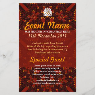 Prospectus 14 Cm X 21,6 Cm Flyer d'événement Tribal Earth