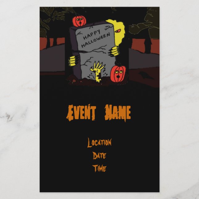 Prospectus 14 Cm X 21,6 Cm Flyer d'Halloween effrayant (Devant)