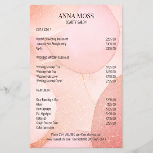 Prospectus 14 Cm X 21,6 Cm Flyer Parties scintillant Or moderne