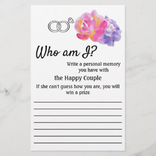 Prospectus 14 Cm X 21,6 Cm Flyer, qui suis-je ? - Fleurs violettes