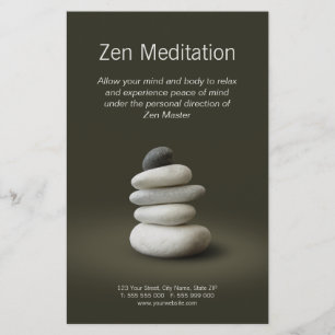 Prospectus 14 Cm X 21,6 Cm Flyer Zen Stones
