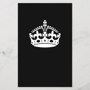 Prospectus 14 Cm X 21,6 Cm Gardez la couronne au calme sur le noir