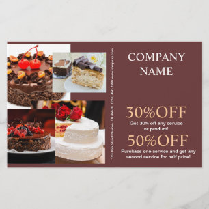 Prospectus 14 Cm X 21,6 Cm gâteau de mariage pâtissier boulangerie
