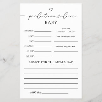 Prospectus 14 Cm X 21,6 Cm Gender Neutral Predictions & Advice Game