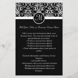 Prospectus 14 Cm X 21,6 Cm Grand Insignia noir Monogramme, programme