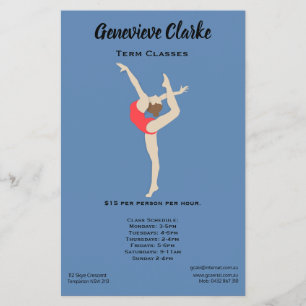 Prospectus 14 Cm X 21,6 Cm Gymnaste féminine