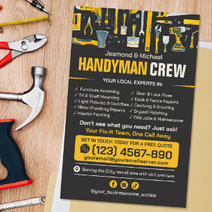 Prospectus 14 Cm X 21,6 Cm Handyman Flyer - Réparation et entretien à domicil